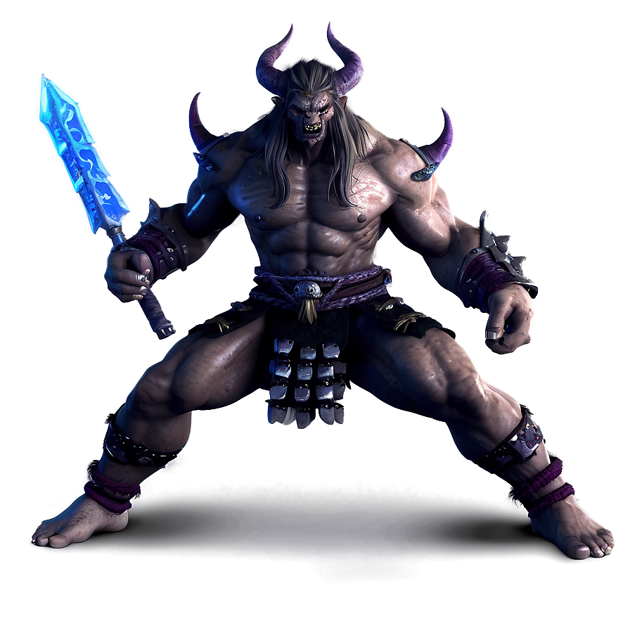 Dual-wielding Oni Warrior Png Nra4 PNG Image