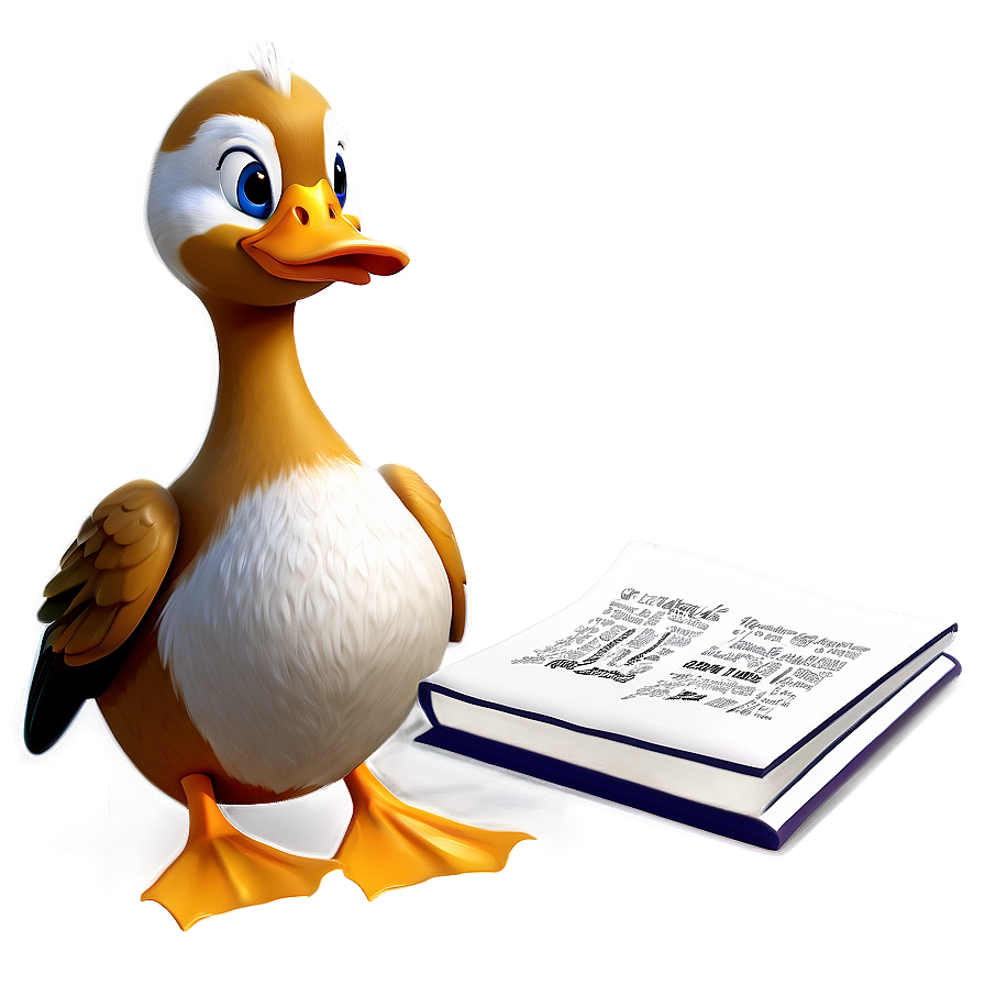 Duck Reading Book Png Mym19 PNG Image