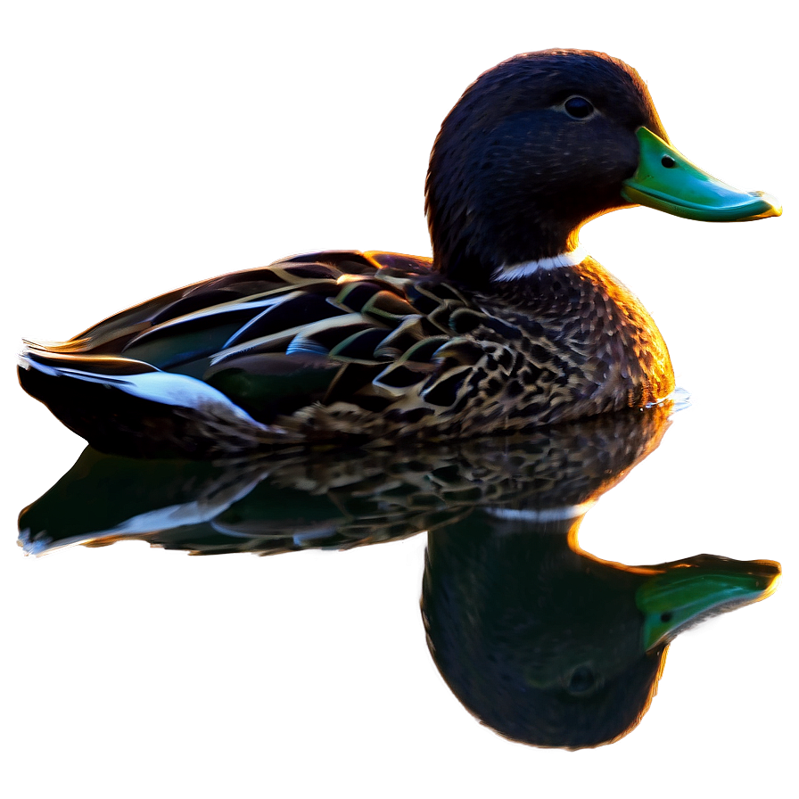 Duck Silhouette At Sunset Png Cpr68 PNG Image