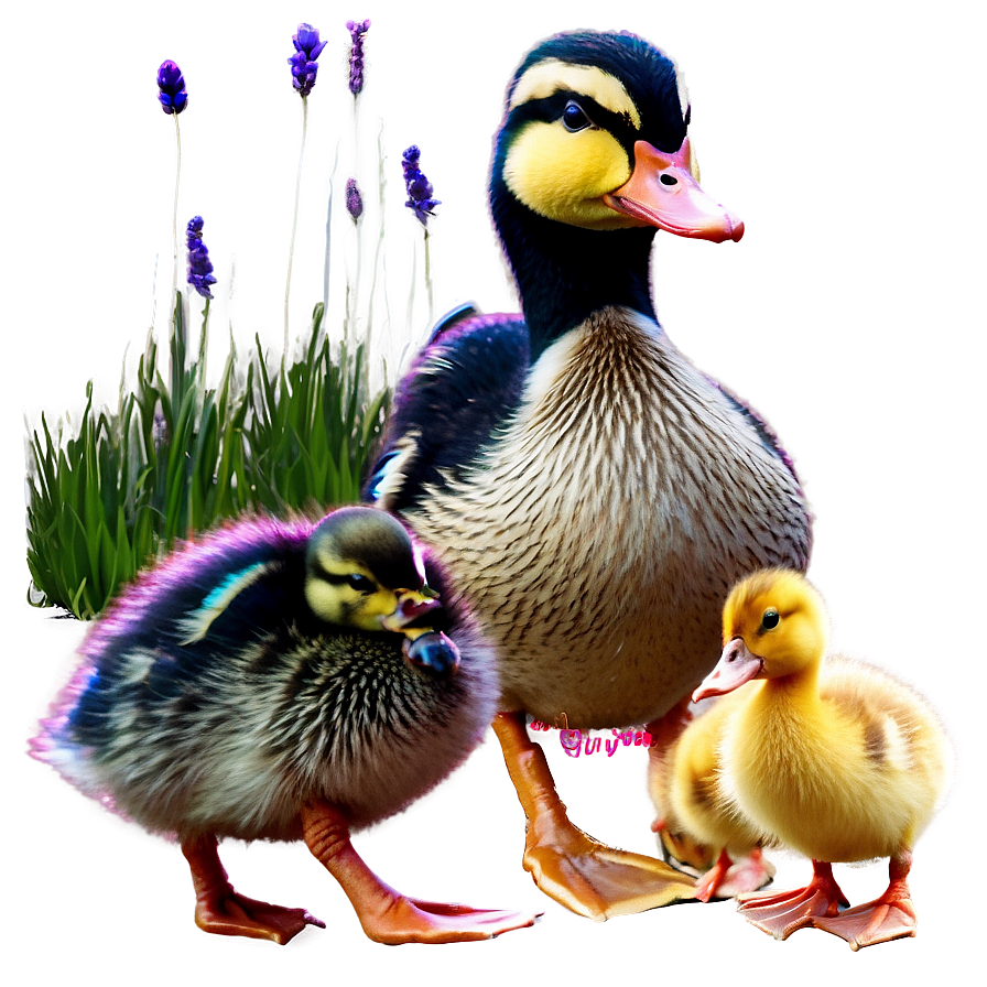 Duck With Ducklings Png Ayu PNG Image