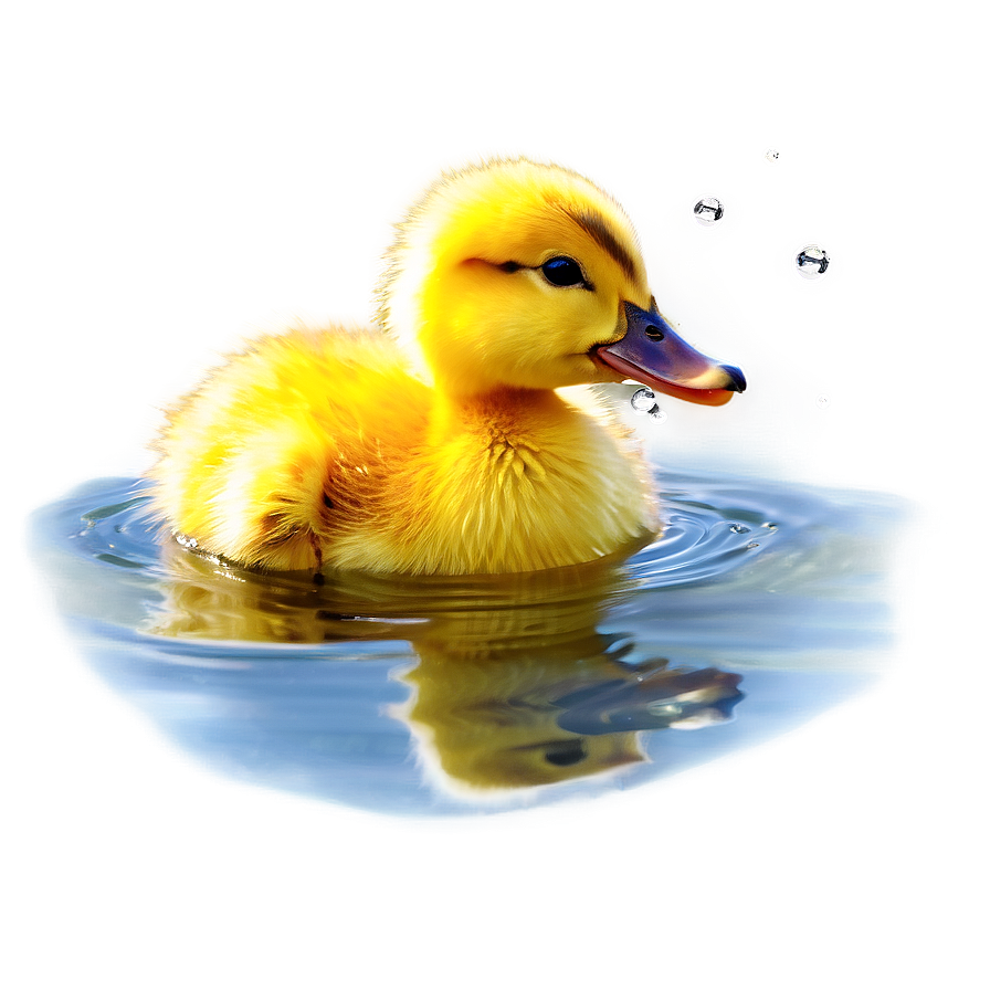 Duckling In Water Png 2 PNG Image