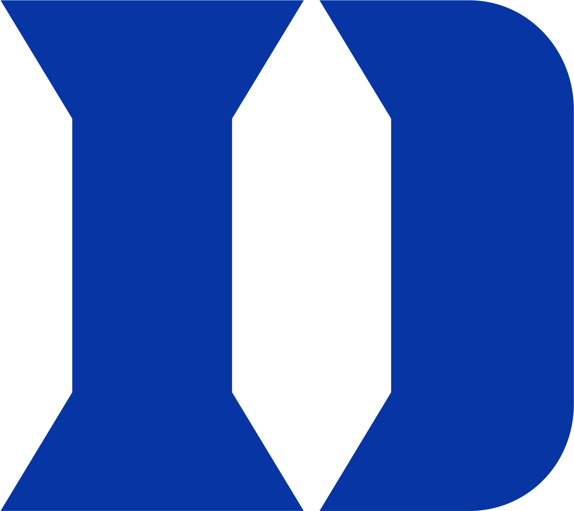 Duke University Logo Blue Background PNG Image