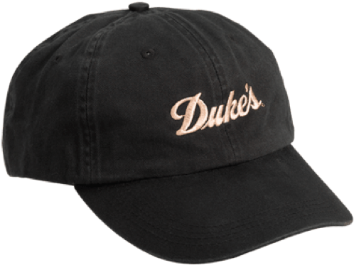 Dukes Embroidered Black Baseball Cap PNG Image