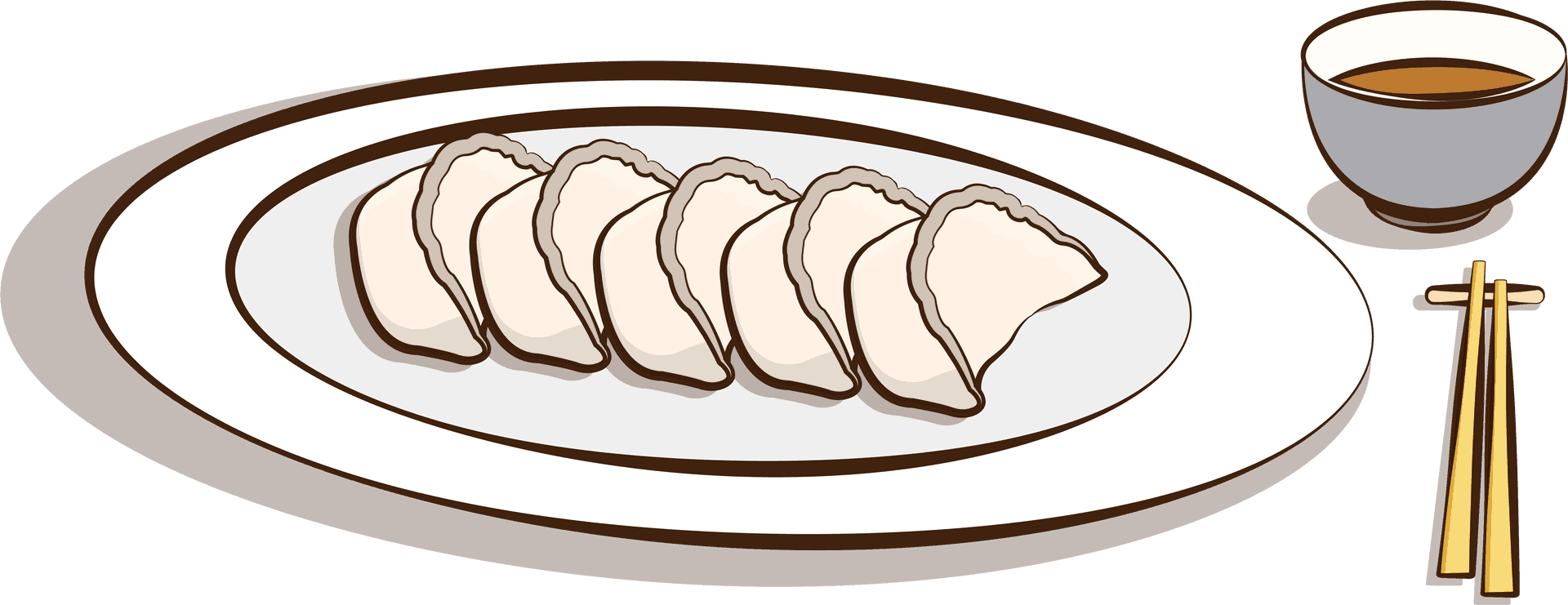 Dumplingsand Chopsticks Setup PNG Image