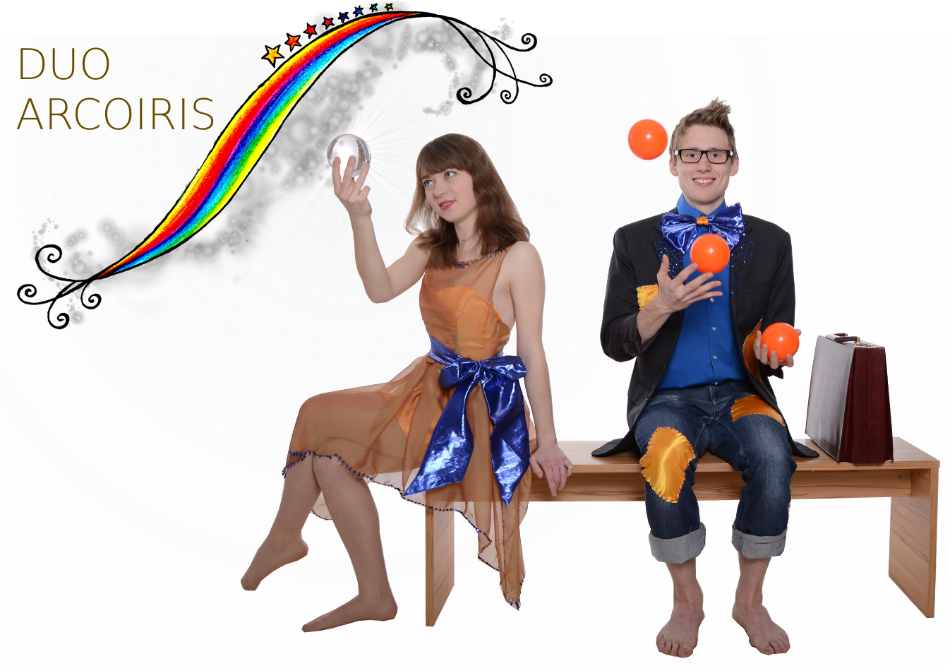 Duo Arcoiris Performance Artists PNG Image