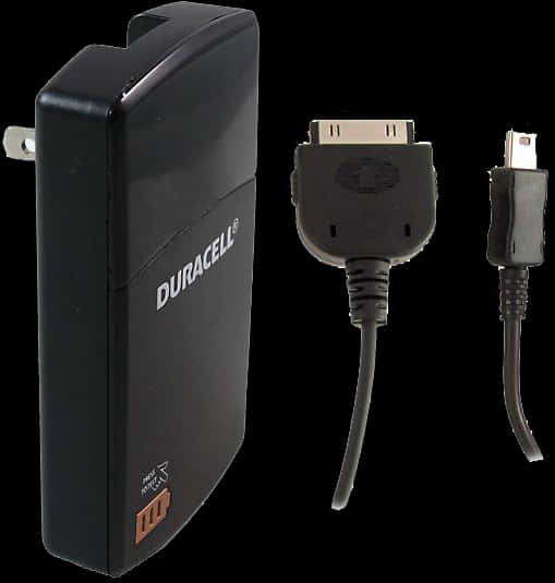 Duracell Phone Chargerand Cables PNG Image