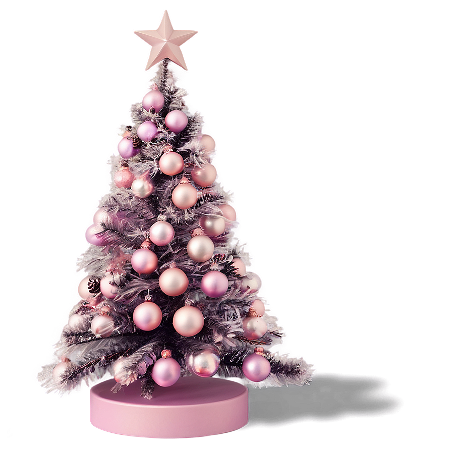 Dusty Pink Christmas Tree Png 31 PNG Image