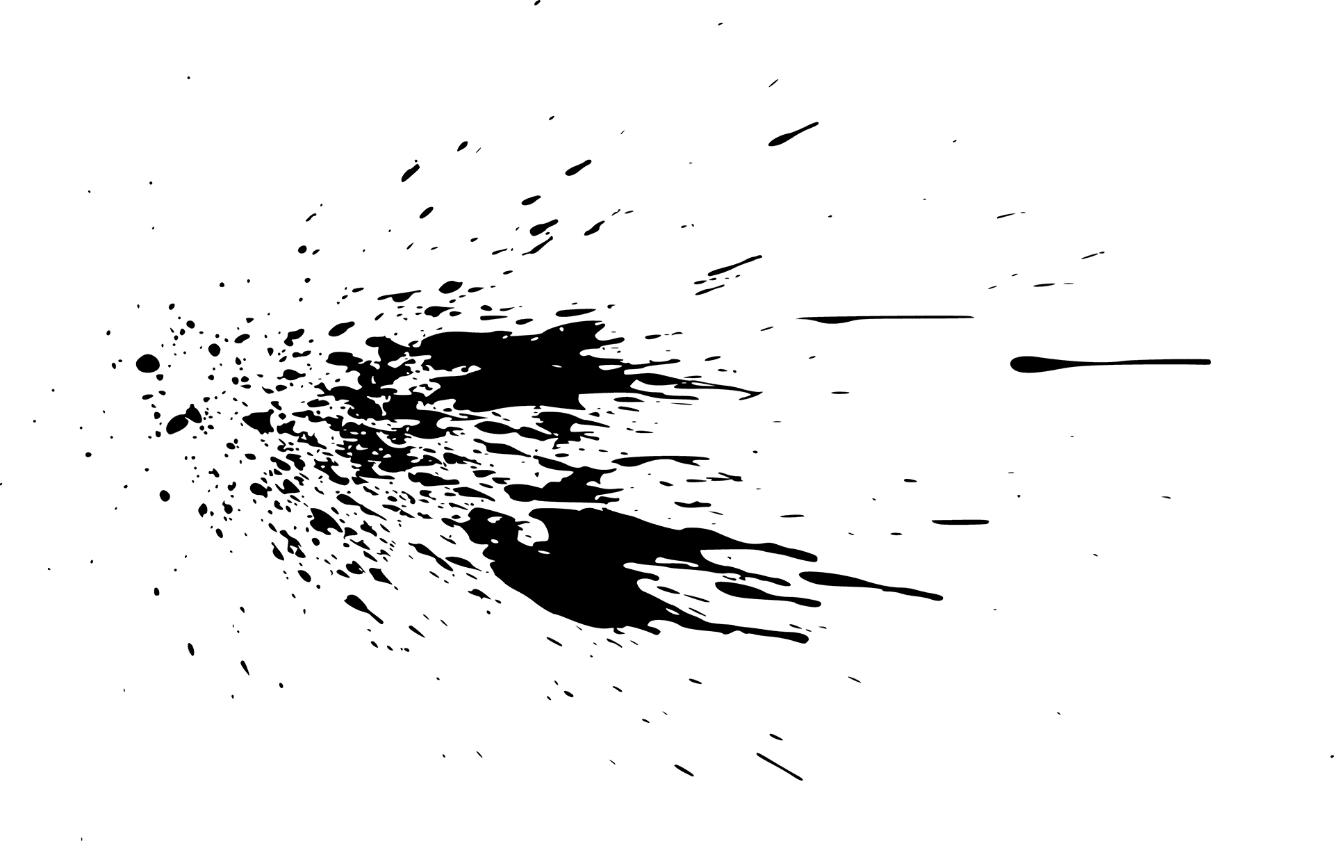 Dynamic_ Black_ Ink_ Splash_ Vector PNG Image