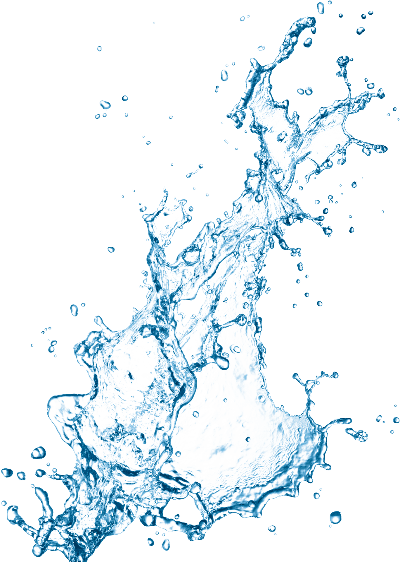 Dynamic Blue Water Splash PNG Image