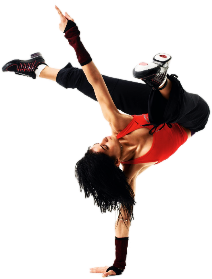 Dynamic Breakdancer Freeze Pose PNG Image