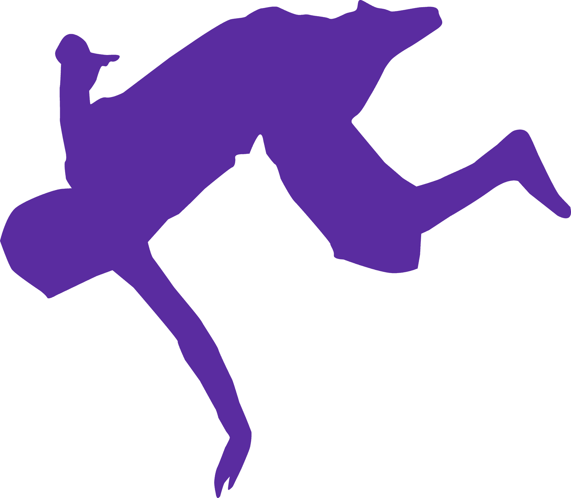 Dynamic Breakdancer Silhouette PNG Image