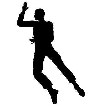 Dynamic Dance Move Silhouette PNG Image