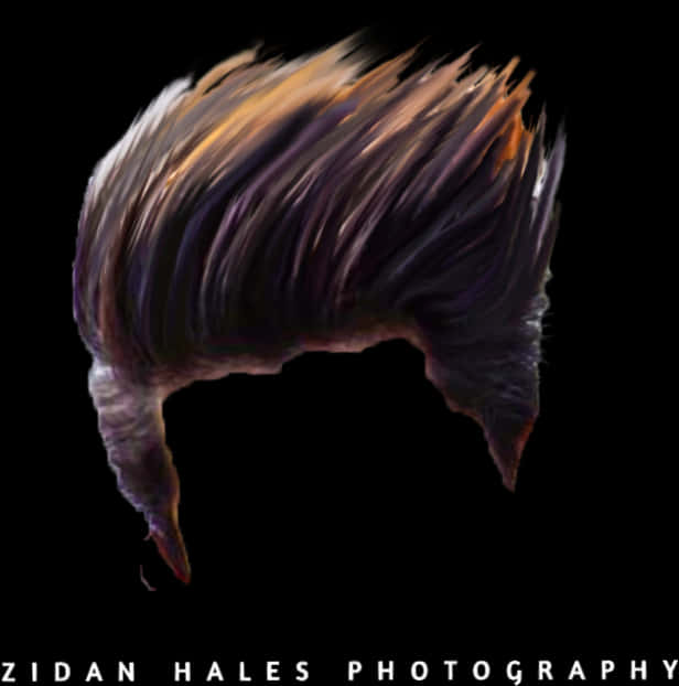 Dynamic Flame Hairstyle PNG Image