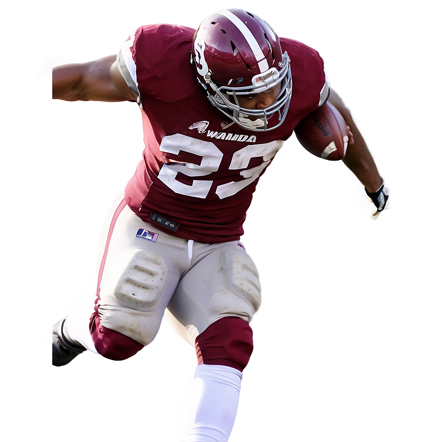 Dynamic Football Player Action Pose PNG Image