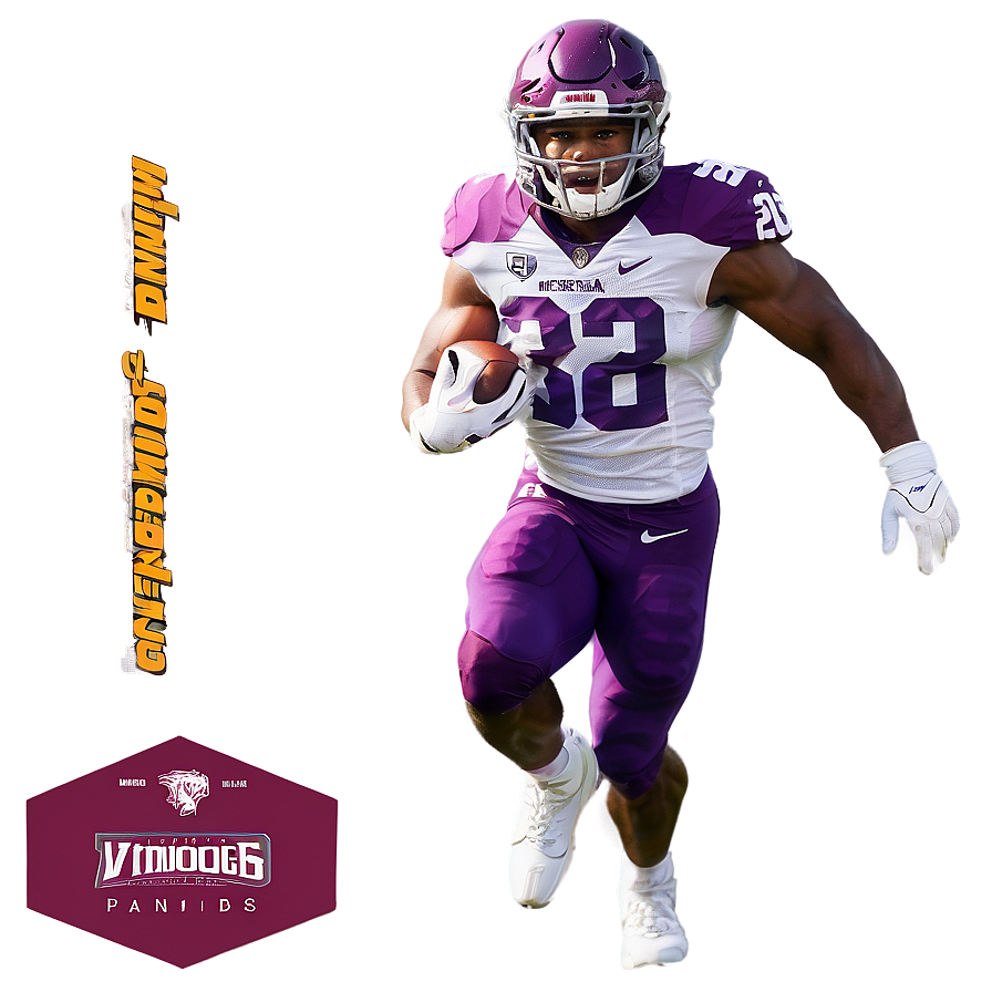 Dynamic Football Player Action Pose PNG Image