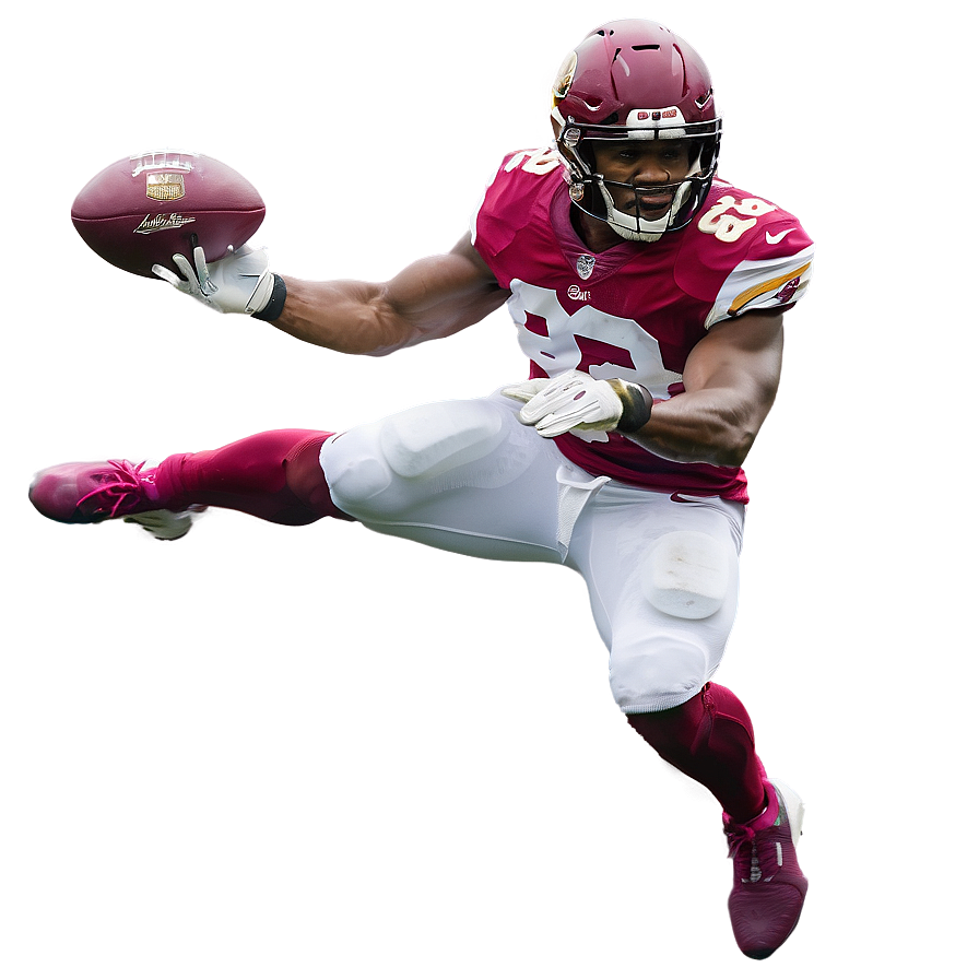 Dynamic Football Player Catch PNG Image