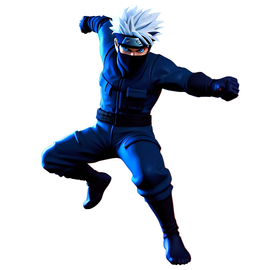 Dynamic Kakashi Hatake Fighting Pose Png 06242024 PNG Image