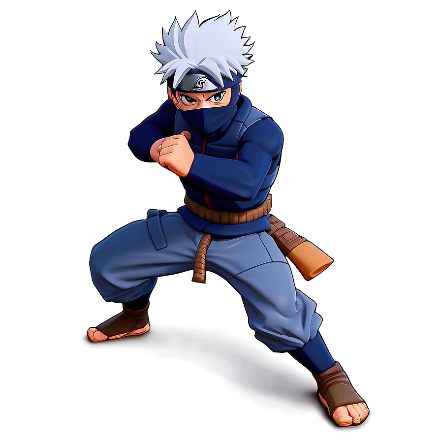 Dynamic Kakashi Hatake Fighting Pose Png 36 PNG Image