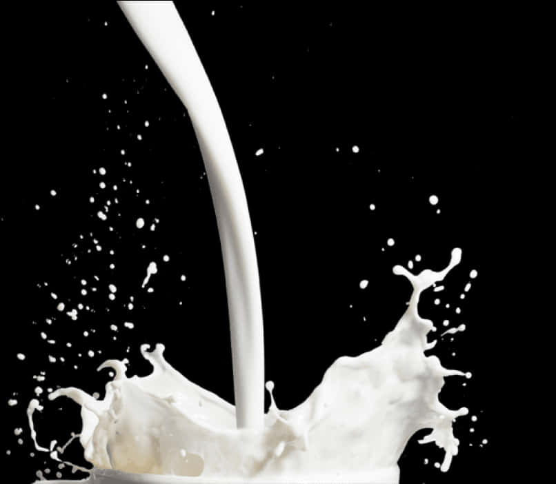 Dynamic Milk Splash Photography PNG Image