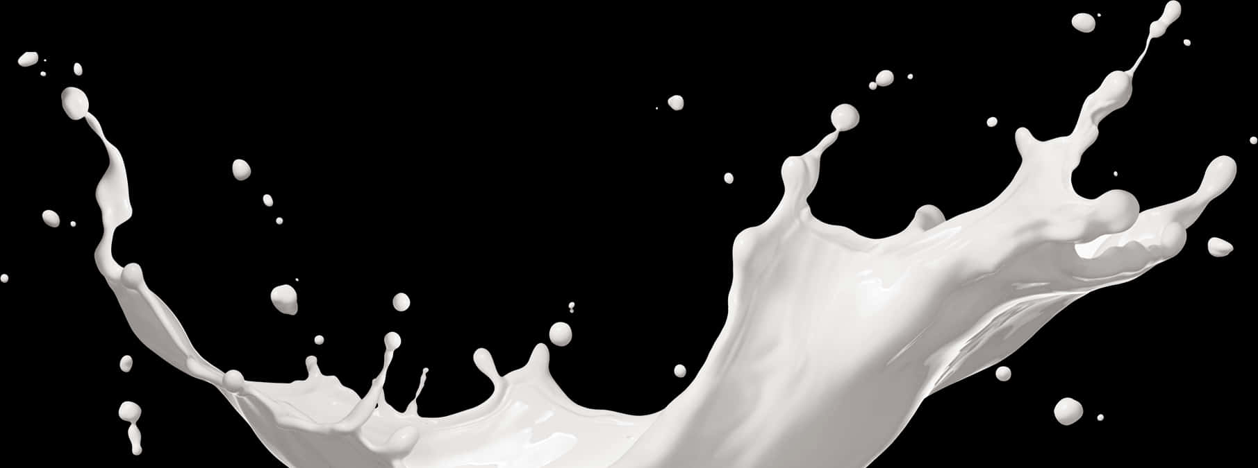 Dynamic Milk Splashon Black Background.jpg PNG Image