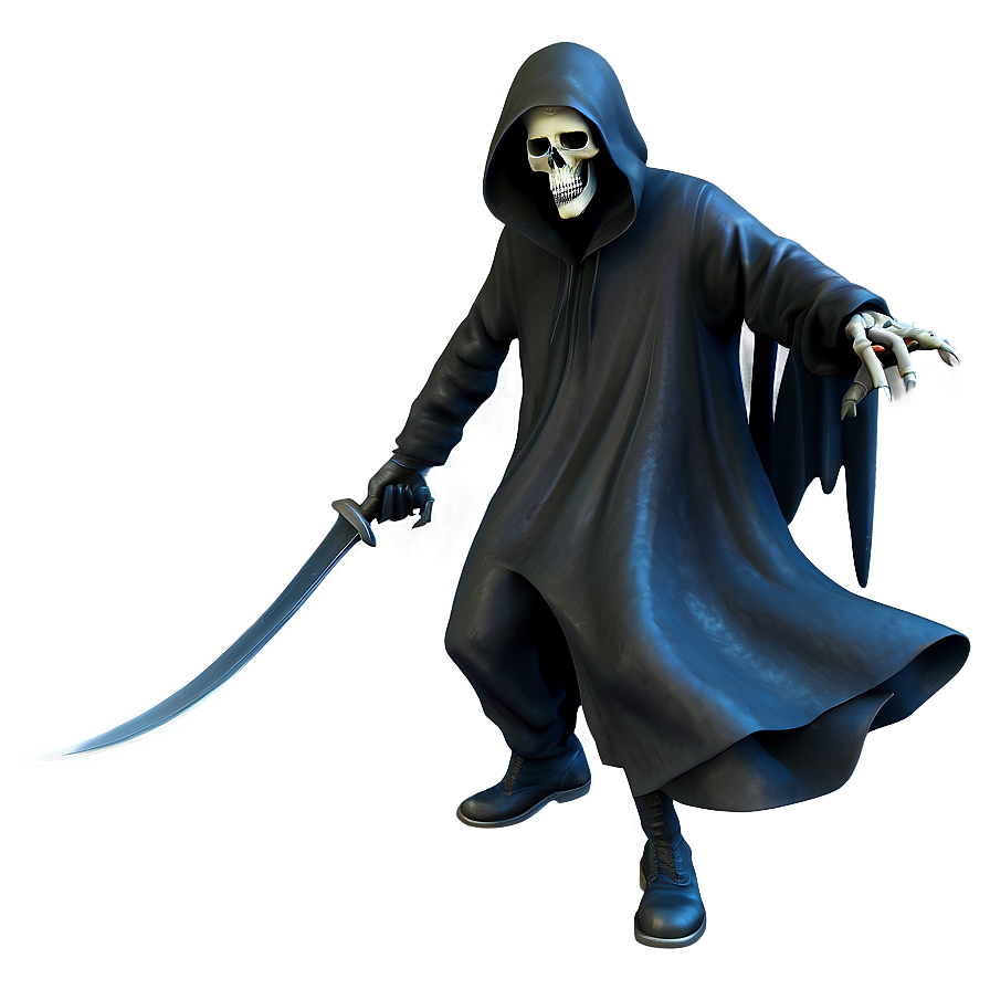 Dynamic Pose Grim Reaper Png Asw PNG Image