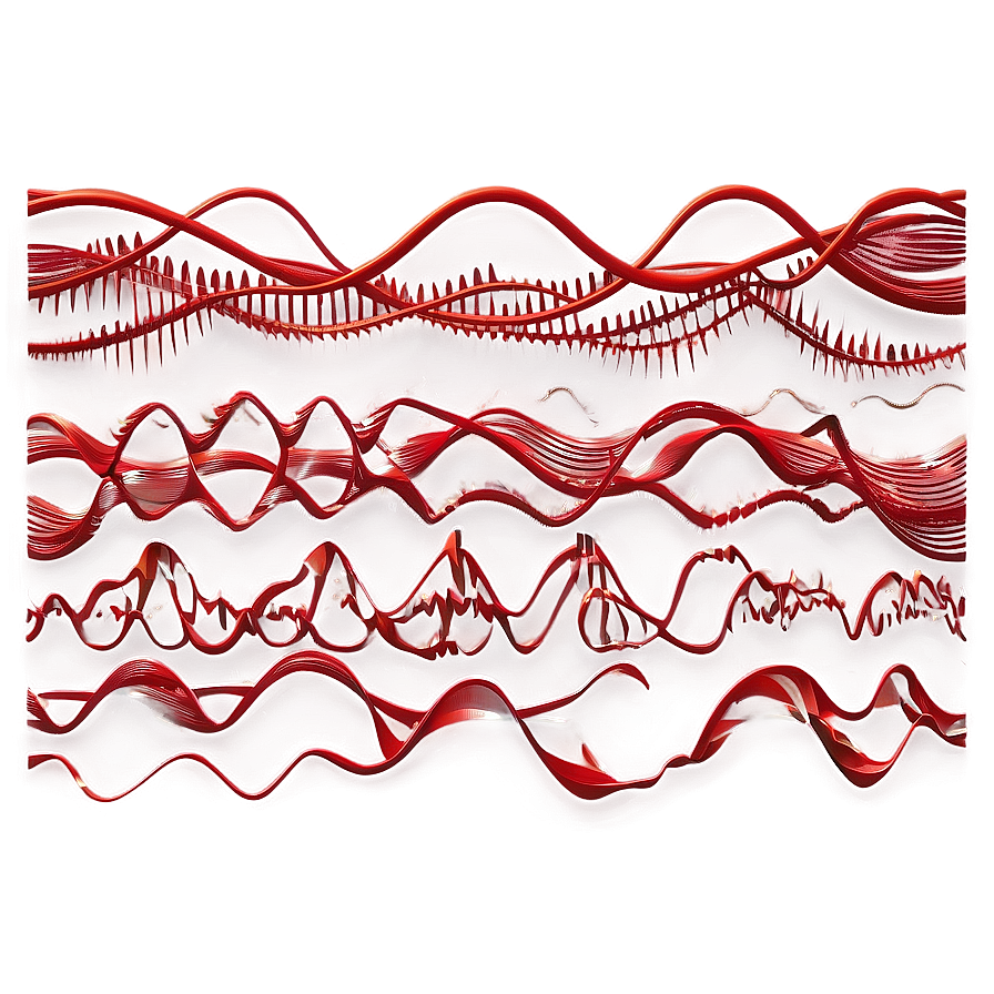 Dynamic Red Wavy Lines Png Ldv96 PNG Image