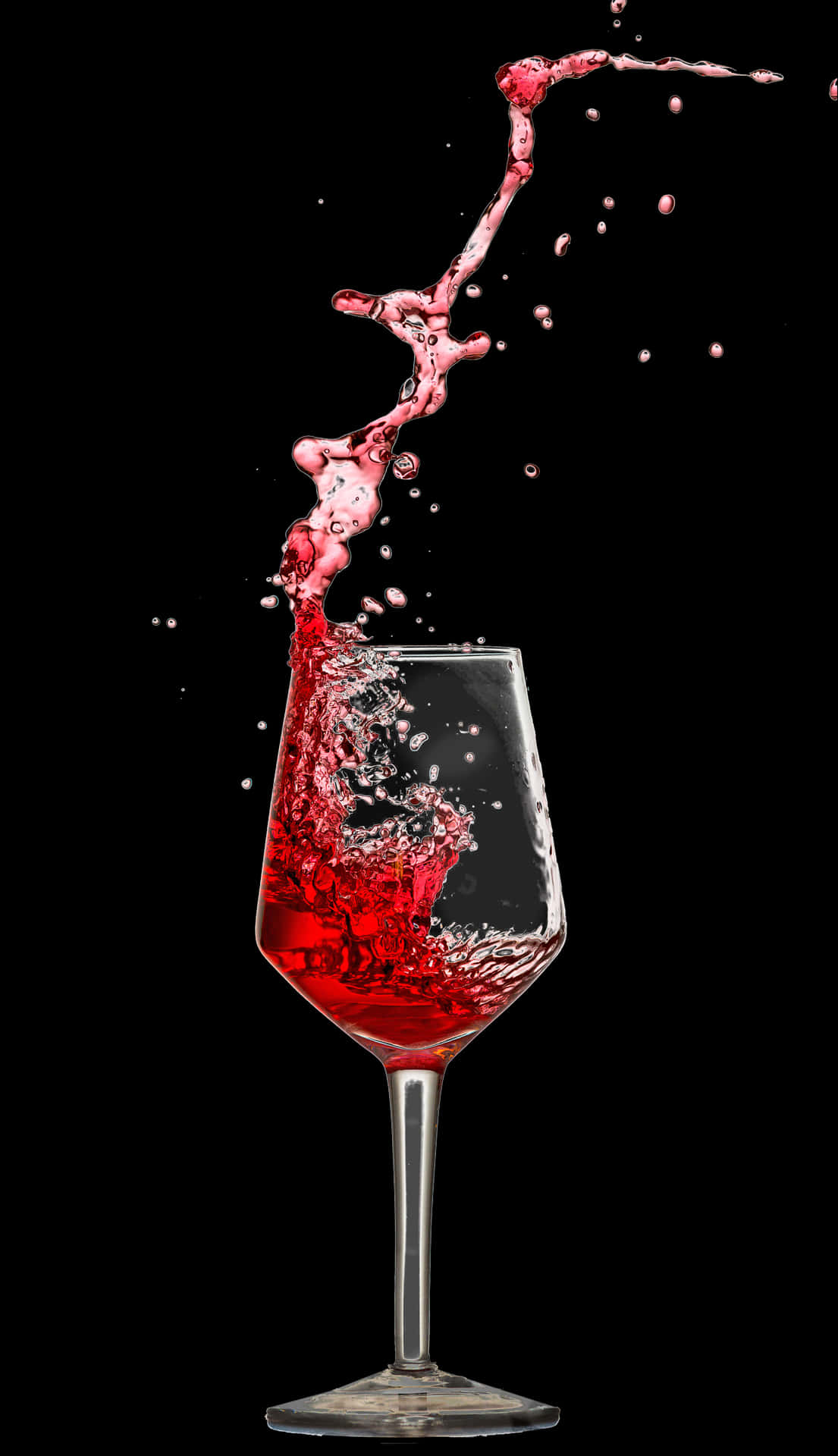 Dynamic Red Wine Splash PNG Image