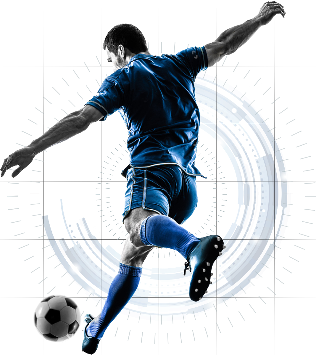 Dynamic Soccer Player Action Shot PNG Image