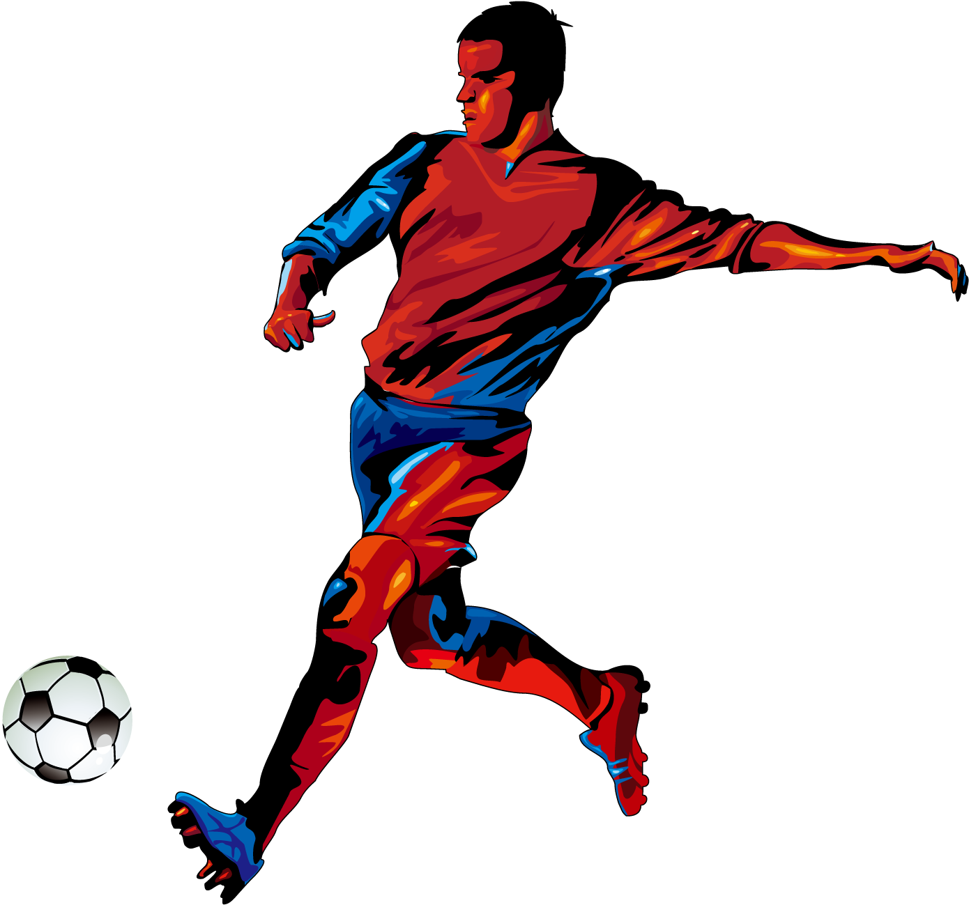 Dynamic Soccer Player Clipart PNG Image