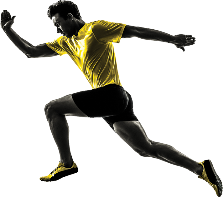 Dynamic Sprinter Action Pose PNG Image