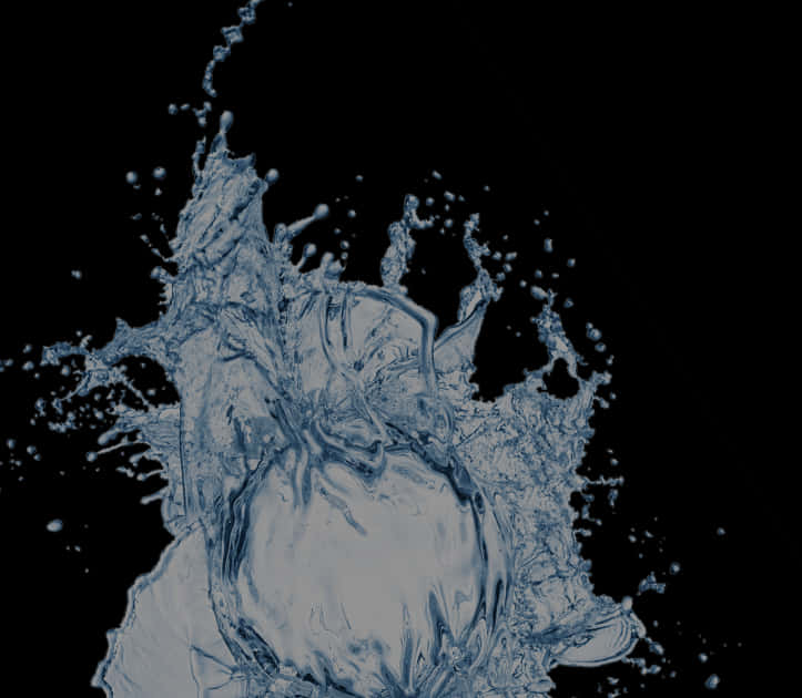 Dynamic Water Splash Against Dark Background.jpg PNG Image