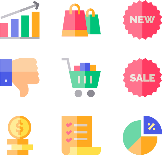 E Commerce Icons Set PNG Image