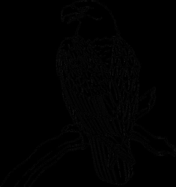 Eagle Silhouette Art PNG Image