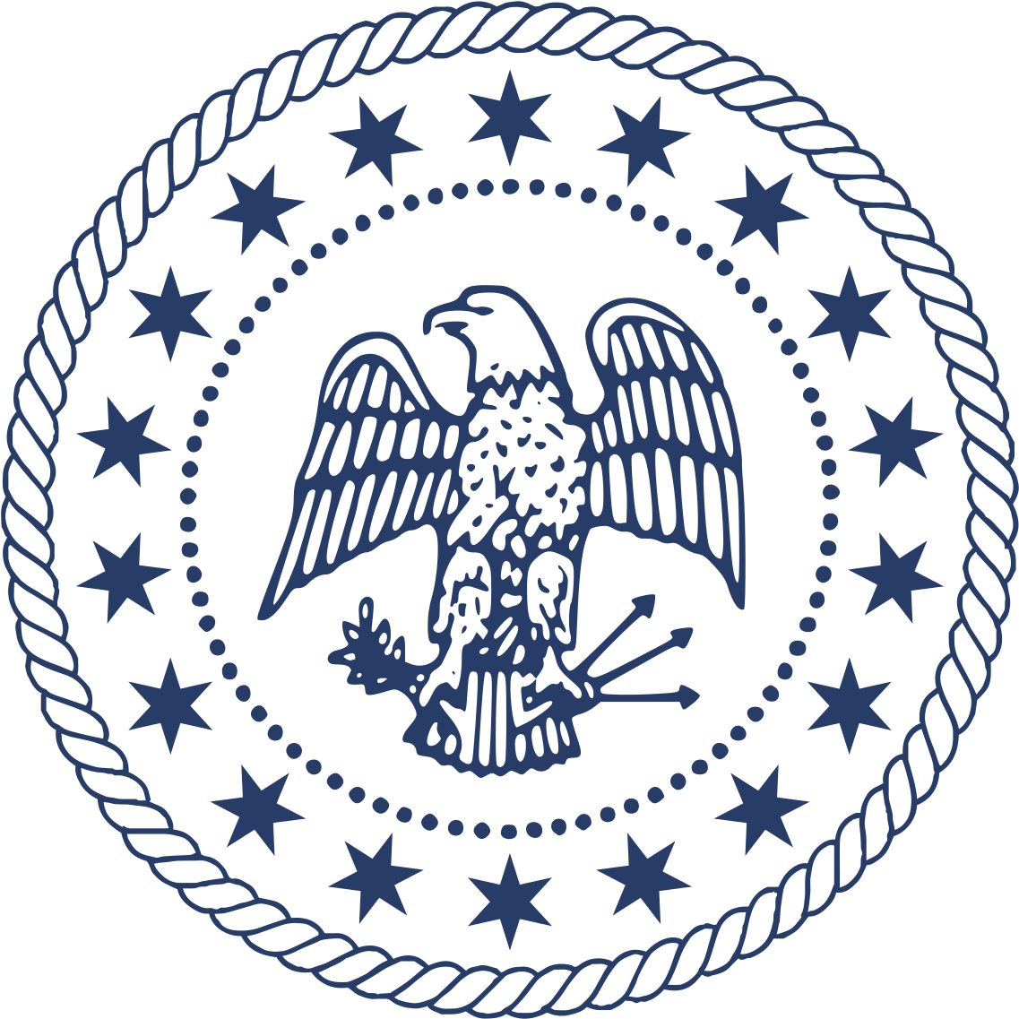 Eagleand Stars Seal PNG Image