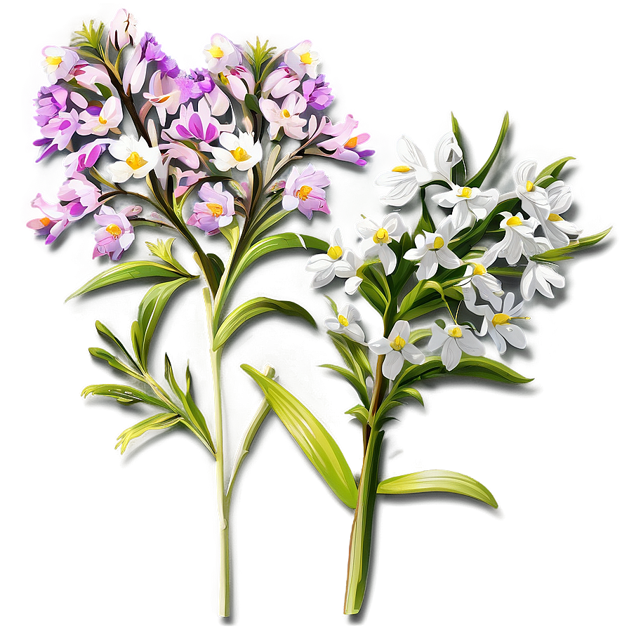 Early Spring Wildflowers Png Ckp PNG Image