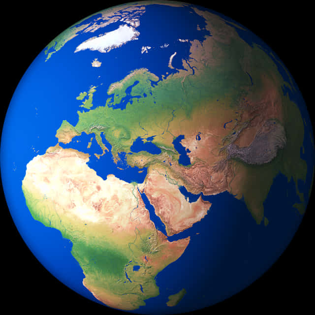 Earth Eastern Hemisphere View PNG Image