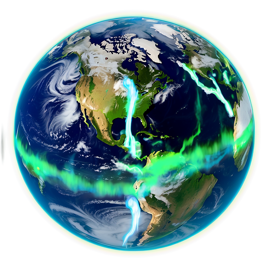 Earth With Aurora Borealis Png 33 PNG Image