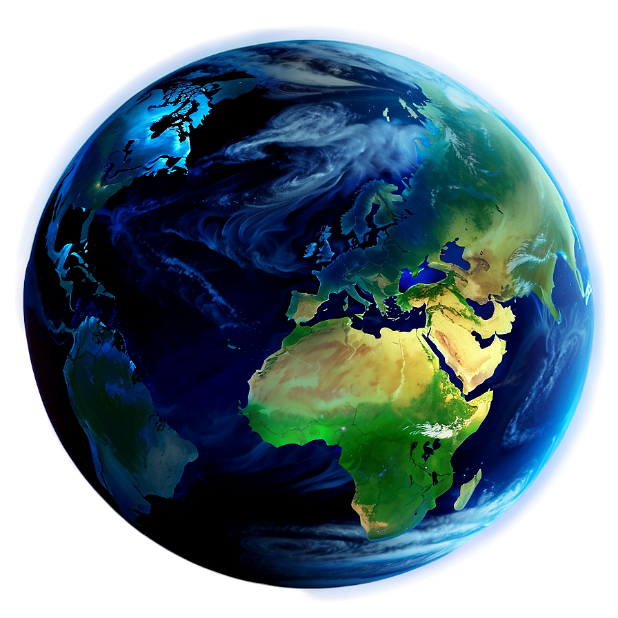 Earth With Aurora Borealis Png Ucu76 PNG Image