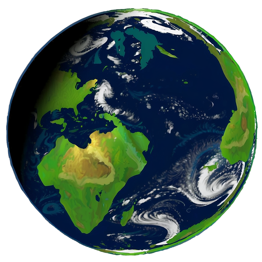 Earth With Moon Cartoon Png Bjq81 PNG Image