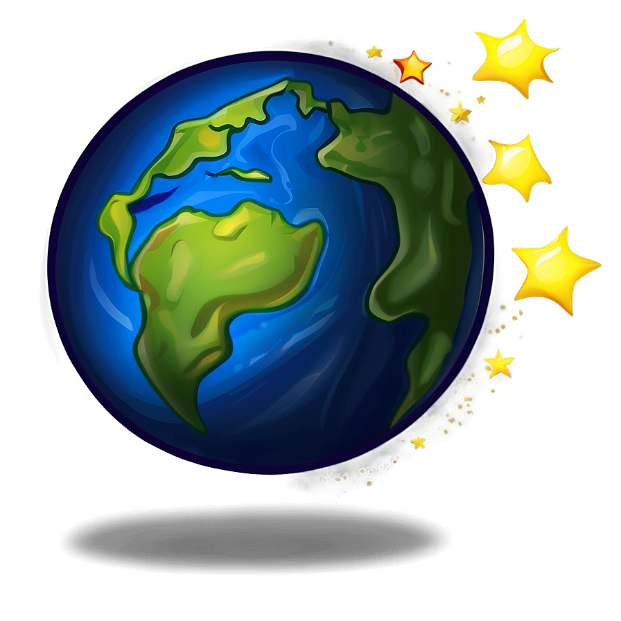 Earth With Sun Cartoon Png Jhl82 PNG Image