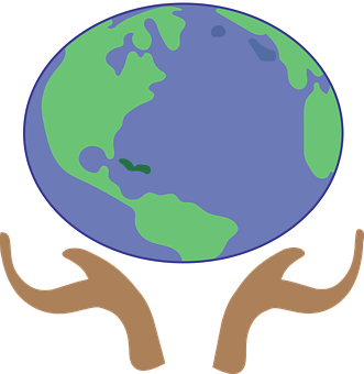 Earthin Hands Graphic PNG Image