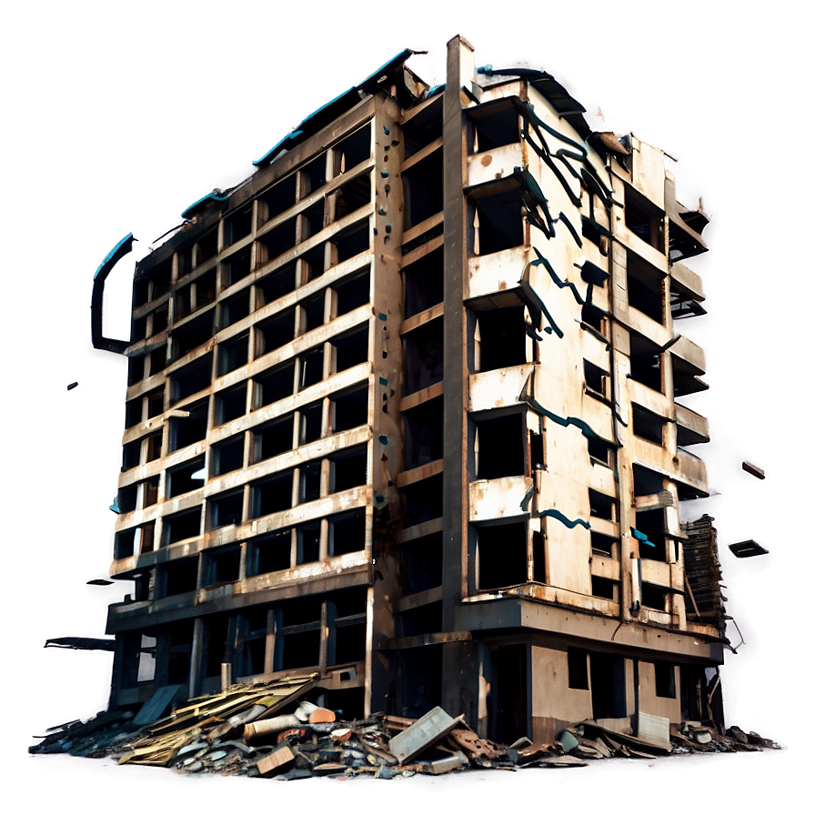 Earthquake-ruined Building Png 61 PNG Image