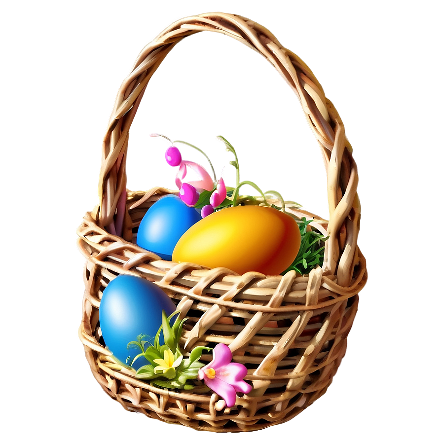 Easter Bunny Basket Png Rta PNG Image