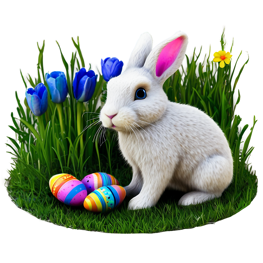 Easter Bunny In Garden Png 41 PNG Image