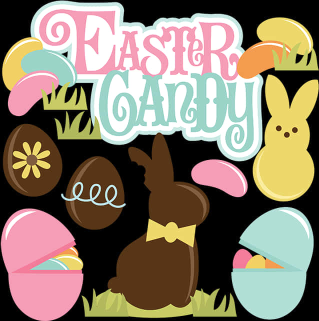 Easter Candy Celebration Graphic PNG Image