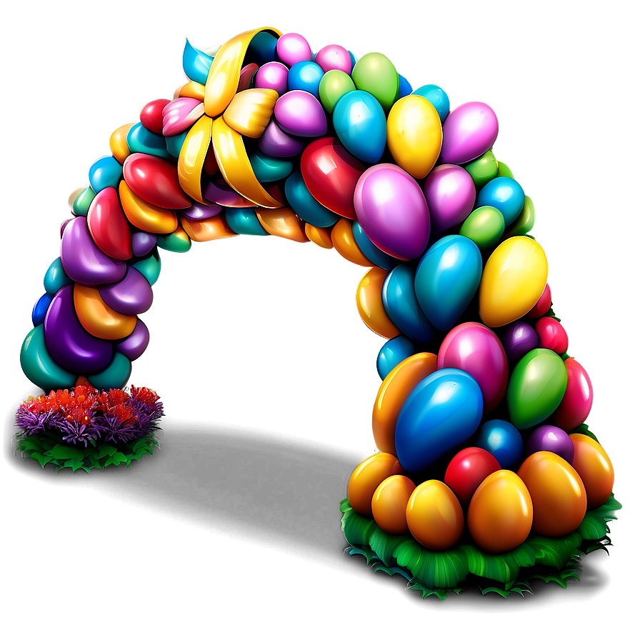 Easter Celebration Balloon Arch Png Eia84 PNG Image