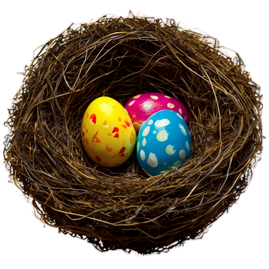 Easter Egg Nest Png Gah PNG Image