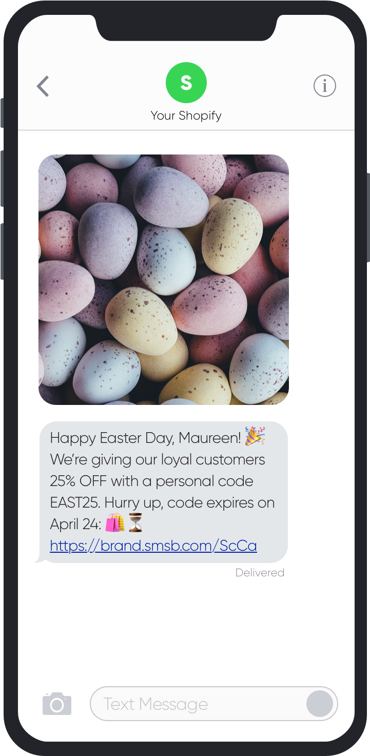 Easter Egg Promotion Smartphone Display PNG Image