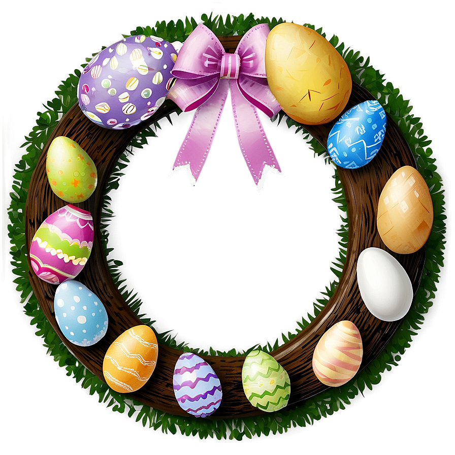 Easter Egg Wreath Png Mqq PNG Image