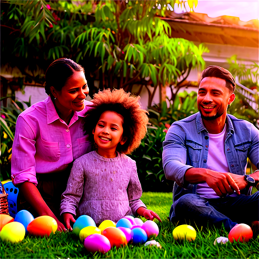 Easter Family Gathering Png Yfe PNG Image